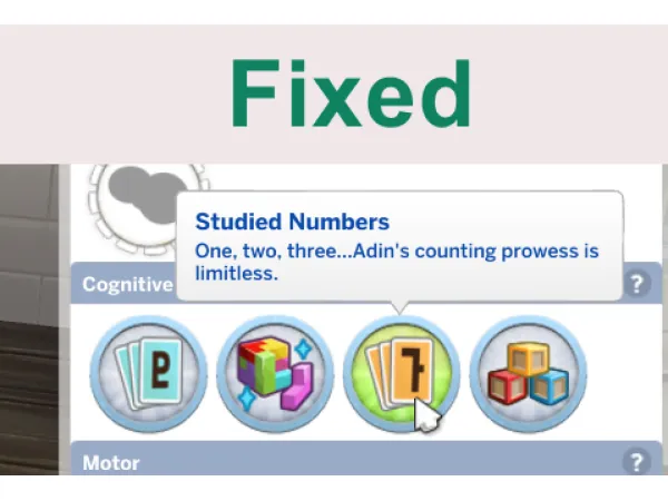 Maxis Match Toddler Milestone Fix Numbers before Letters by Enkidu - The Sims 4 Custom Content