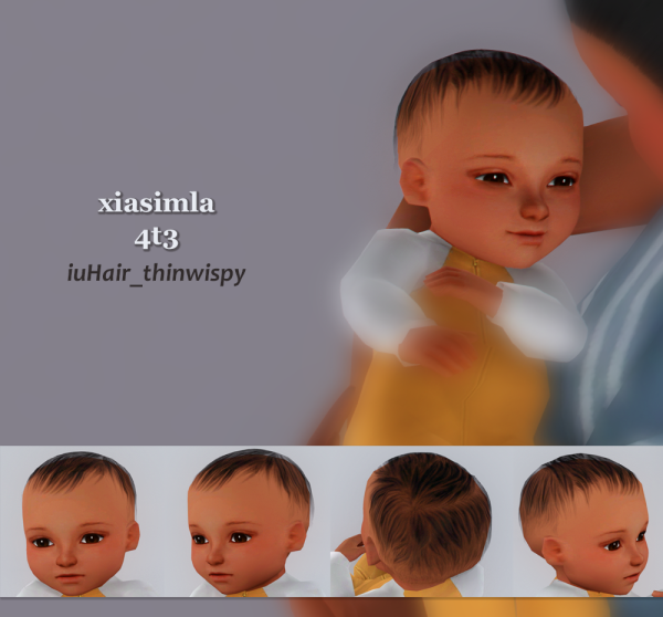 4t3 Infant Thin Wispy Hair for Babies by simsfinds - The Sims 3 Custom Content