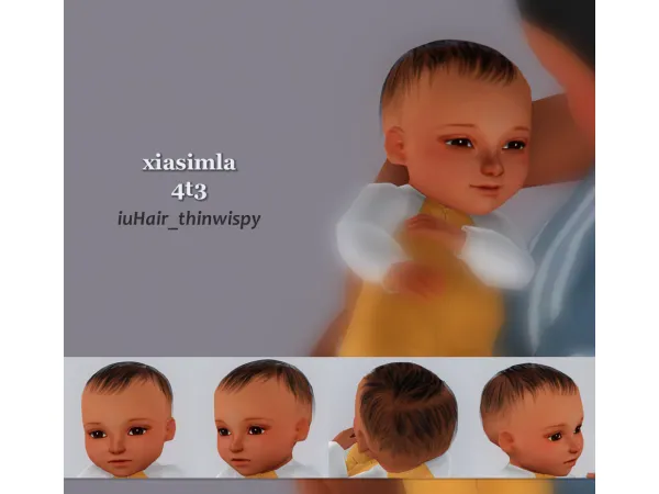4t3 Infant Thin Wispy Hair for Babies - The Sims 3 Custom Content