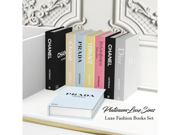 Alpha Luxe Fashion Books Set by PlatinumLuxeSims - The Sims 4 Custom Content