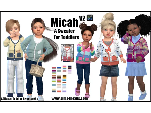 Maxis Match Micah V2 A Sweater for Toddlers - The Sims 4 Custom Content