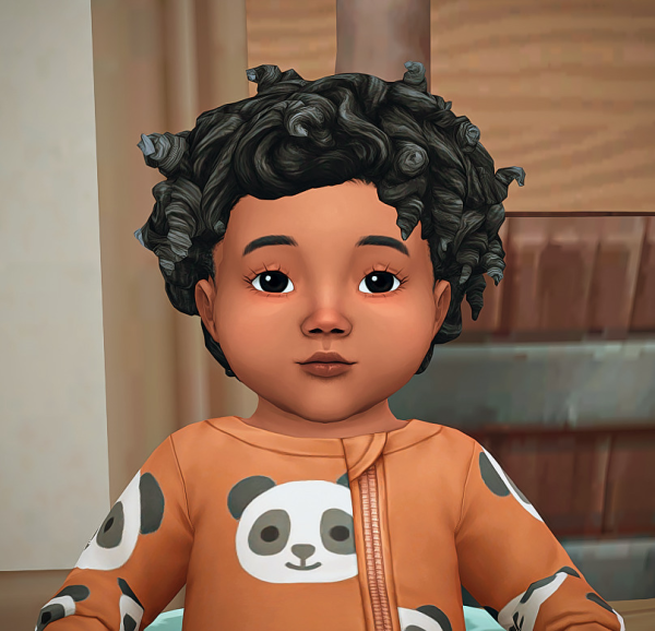 Maxis Match More Hairs For Curly Babies by simsfinds - The Sims 4 Custom Content