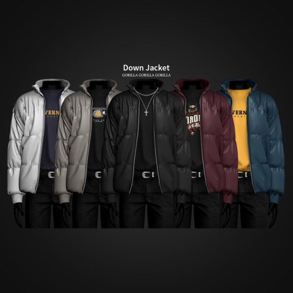 Alpha Down Jacket [01172024] by simsfinds - The Sims 4 Custom Content