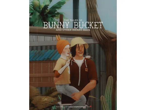 Maxis Match bunny bucket infant hat conversions by sforzinda - The Sims 4 Custom Content