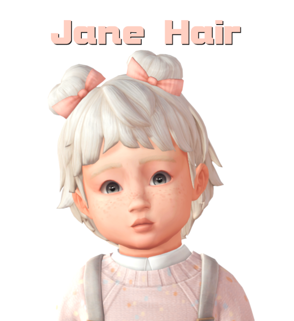 Maxis Match Jane Hair by simsfinds - The Sims 4 Custom Content