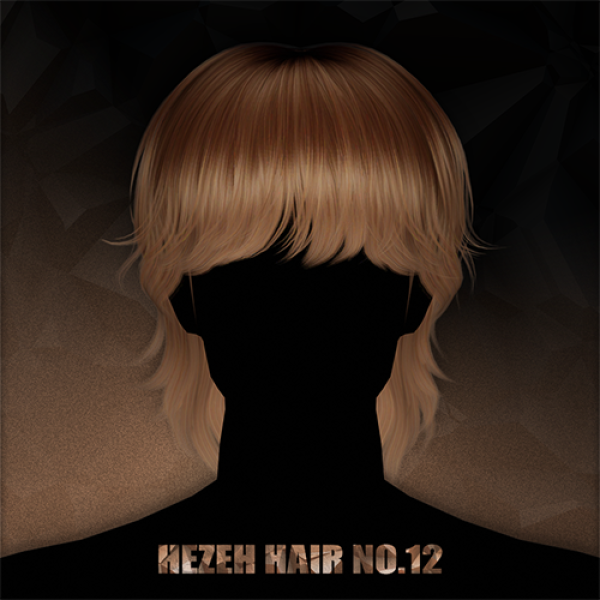 Alpha [Hezeh]Hair_No12 by hezeh - The Sims 4 Custom Content