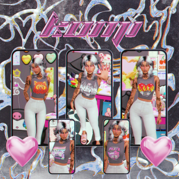 Alpha SANRIO GRUNGE TANK by simsfinds - The Sims 4 Custom Content