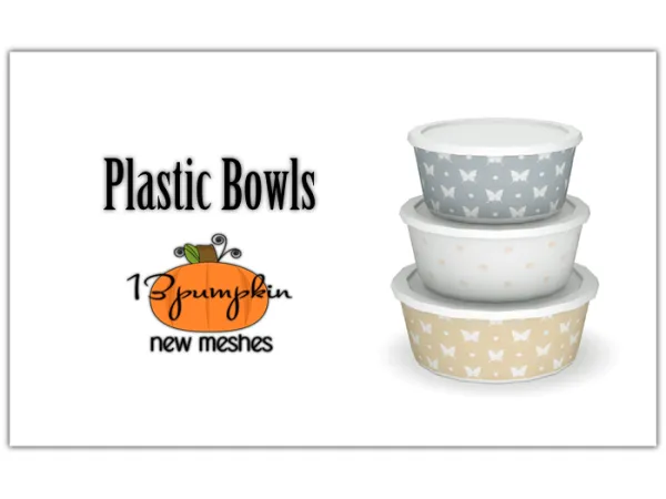 Mix Plastic Bowls - The Sims 4 Custom Content
