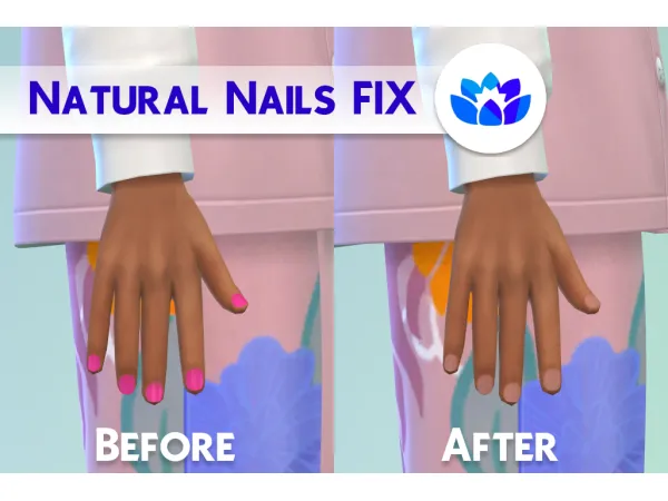 Maxis Match Spa Day Natural Nails FIX by LunarBritney - The Sims 4 Custom Content