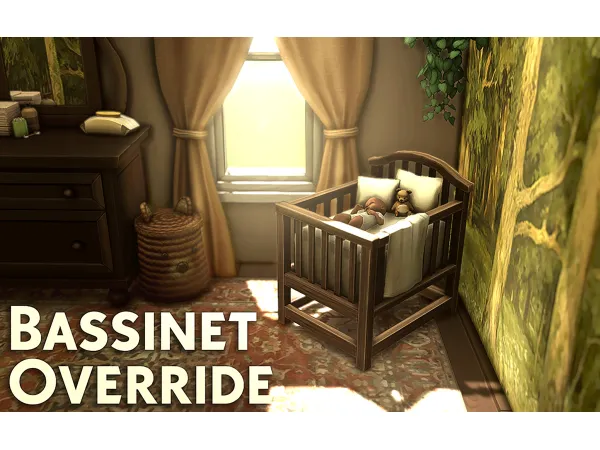 Maxis Match Bassinet Override Update Newborn Skin by awingedllama - The Sims 4 Custom Content