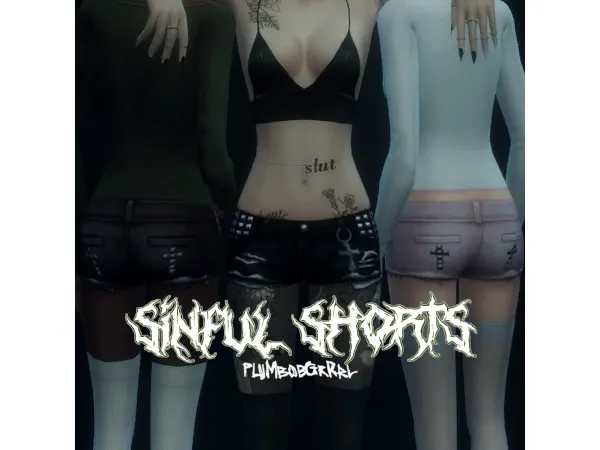 Maxis Match Sinful Shorts by plumbobgrrrl - The Sims 4 Custom Content