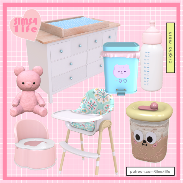 Alpha Kids bedroom part4 by sims41ife - The Sims 4 Custom Content