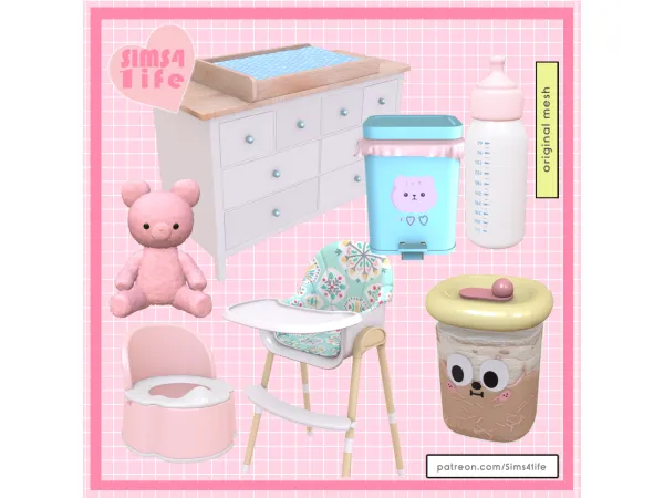 Alpha Kids bedroom part4 - The Sims 4 Custom Content