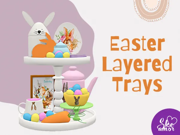 Mix Easter Layered Trays - The Sims 4 Custom Content