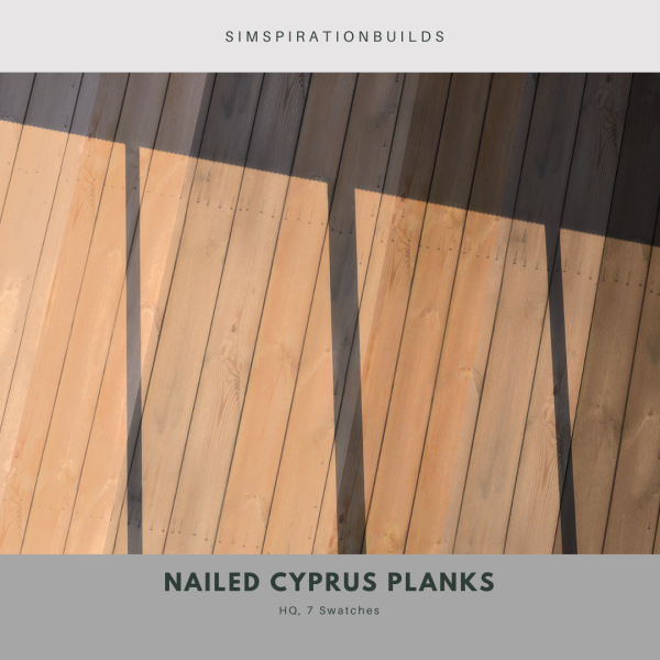Mix Nailed Cyprus Planks by simsfinds - The Sims 4 Custom Content