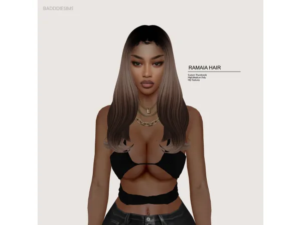 Mix RAMAIA HAIR by BADDDIESIMS - The Sims 4 Custom Content