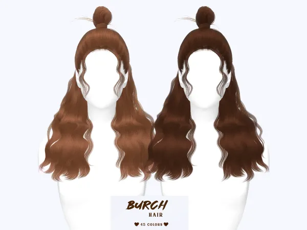 Alpha Burch Hair by grafity-cc - The Sims 4 Custom Content