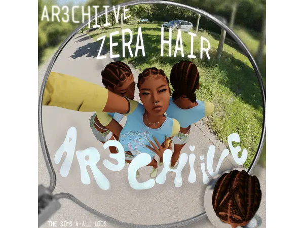 Alpha Zera Hair by Ar3chiive - The Sims 4 Custom Content