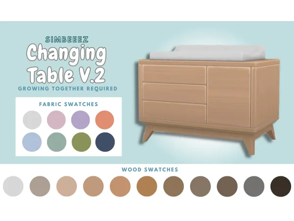 Maxis Match Contemporary Changing Table V2 by Simbeeez - The Sims 4 Custom Content