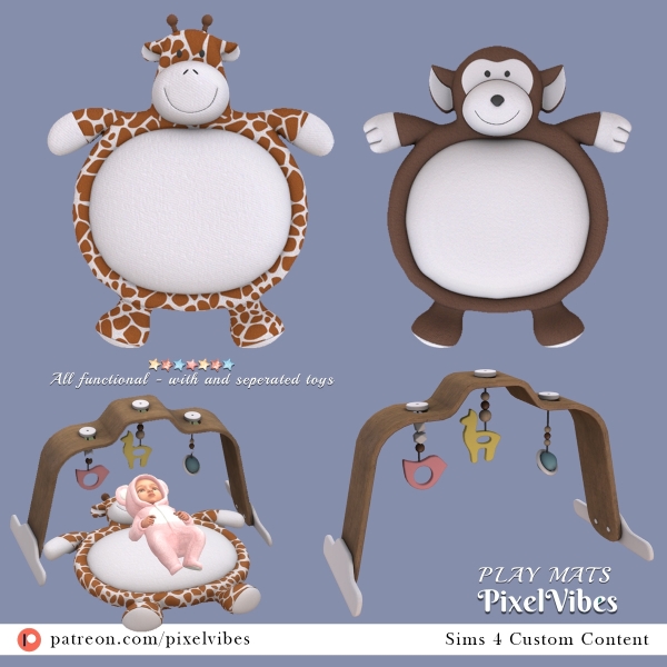 Mix Play Mats by pixelvibes - The Sims 4 Custom Content