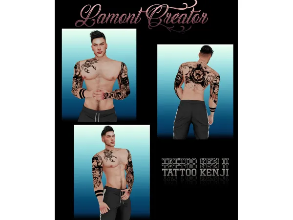 Mix Tattoo Kenji - The Sims 4 Custom Content