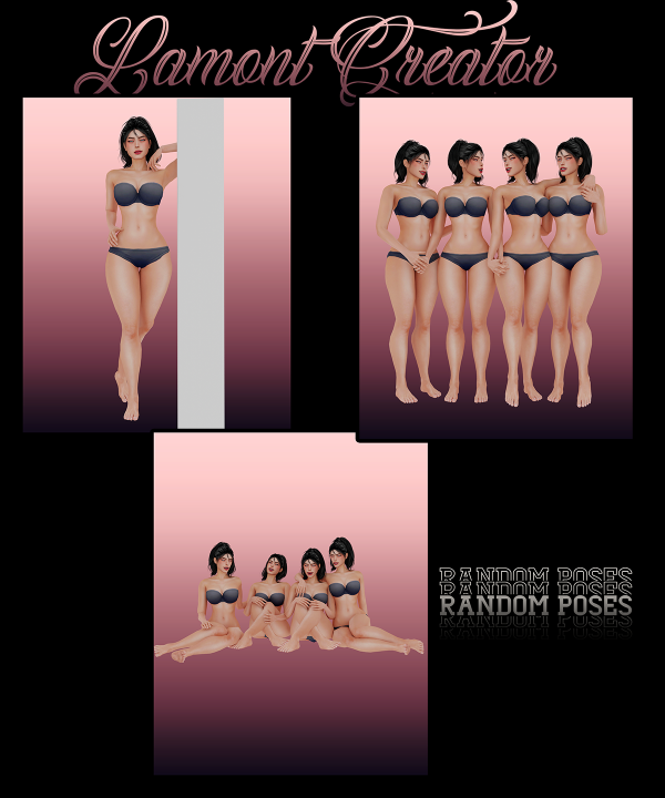 Alpha Poses Random 1 by lamontcreatorr - The Sims 4 Custom Content