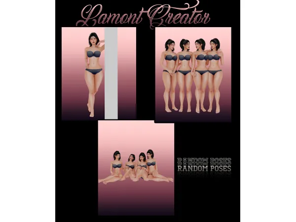 Alpha Poses Random 1 - The Sims 4 Custom Content