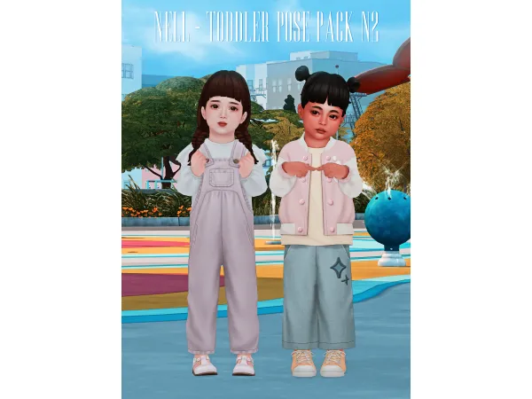 Mix Toddler Pose Pack N2 by NELL - The Sims 4 Custom Content
