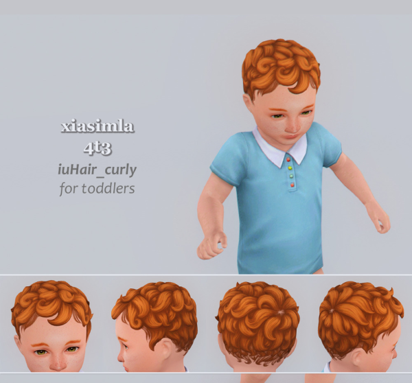 4t3 Infant Curly Hair for Toddlers by simsfinds - The Sims 3 Custom Content
