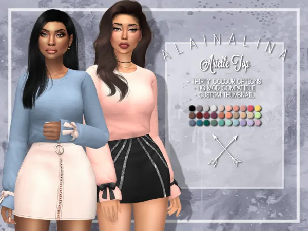 Maxis Match Arielle Top by alainalina - The Sims 4 Custom Content