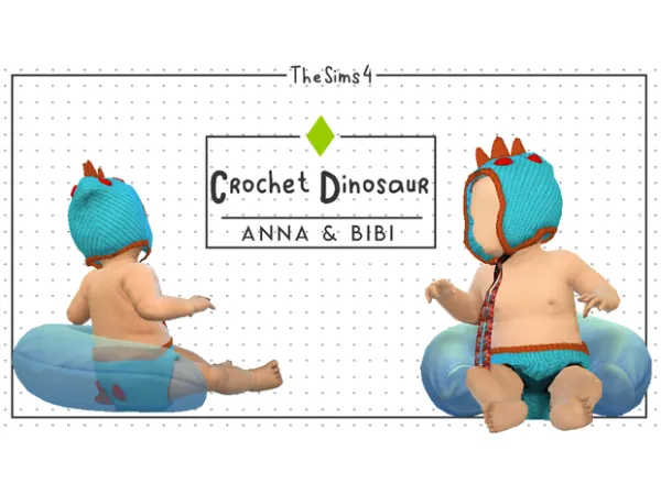 Alpha Crochet Dinosaur Infant [AnnaBibi] - The Sims 4 Custom Content