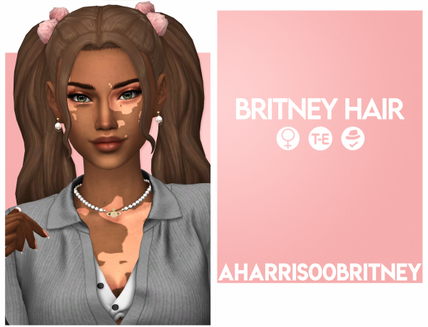 Maxis Match Britney Hair by simsfinds - The Sims 4 Custom Content