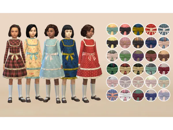 Maxis Match Victorian dress for kids by tantefortuna - The Sims 4 Custom Content