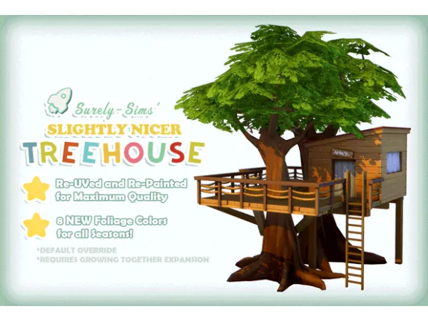 Maxis Match The Slightly Nicer Treehouse Default Replacement Sims by Surely - The Sims 4 Custom Content