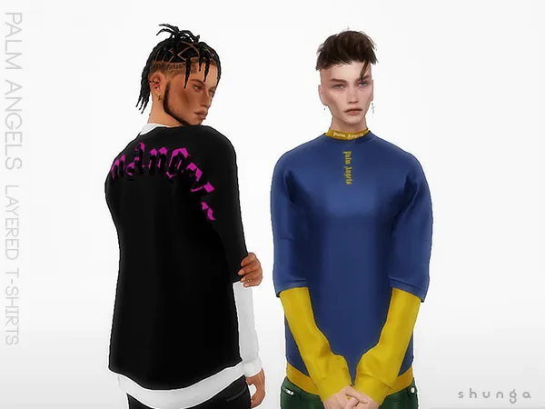 Alpha PALM ANGELS T shirts Cargo - The Sims 4 Custom Content