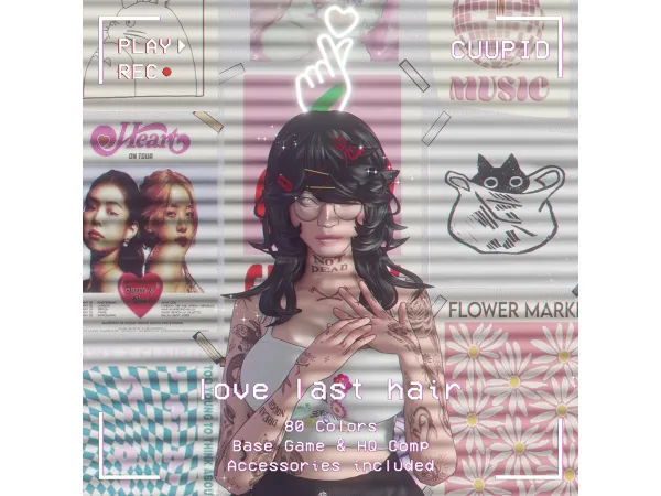 Maxis Match cuupid corp love last hair - The Sims 4 Custom Content