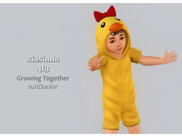 4t3 Growing Together Duckie Suit for Toddlers - The Sims 3 Custom Content
