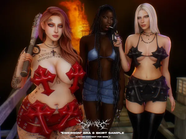 Alpha Klubb Emerson Set Sample - The Sims 4 Custom Content