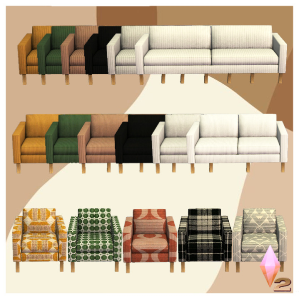 KARLSTAD Sofa_by Lolita by simsfinds - The Sims 2 Custom Content