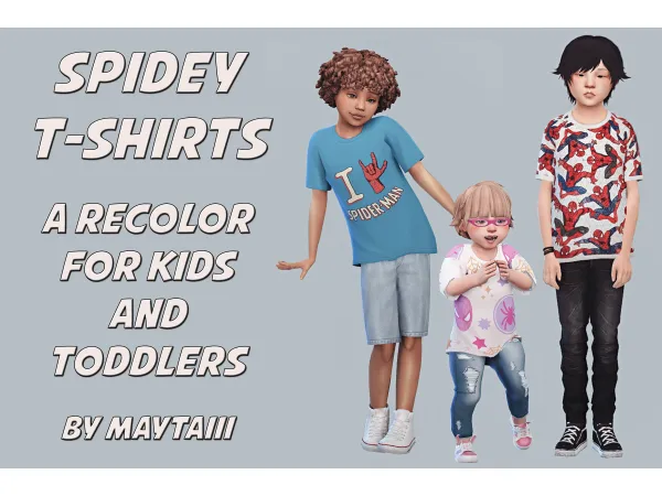 Maxis Match spidey t shirt by Maytaiii - The Sims 4 Custom Content