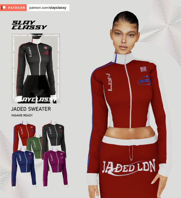 Alpha SC150 JADED SWEATER by slayclassy - The Sims 4 Custom Content