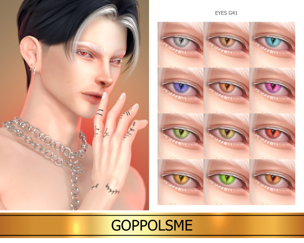 Alpha GPME GOLD Eyes G41 by simsfinds - The Sims 4 Custom Content