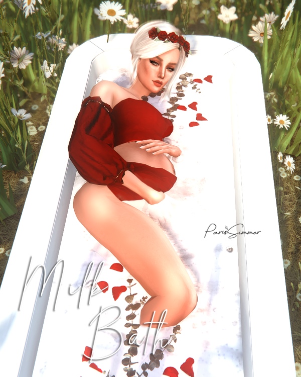 Mix Milk Bath 10 single pregnancy poses by simsfinds - The Sims 4 Custom Content