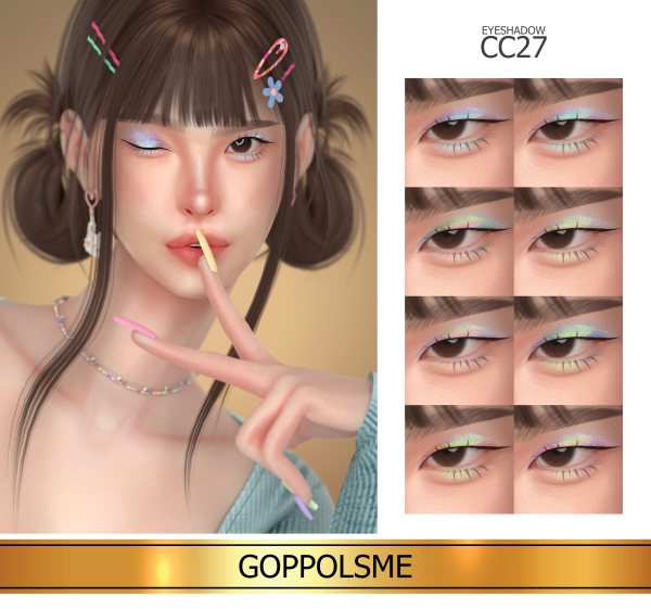 Alpha GPME GOLD Eyeshadow 27 by simsfinds - The Sims 4 Custom Content