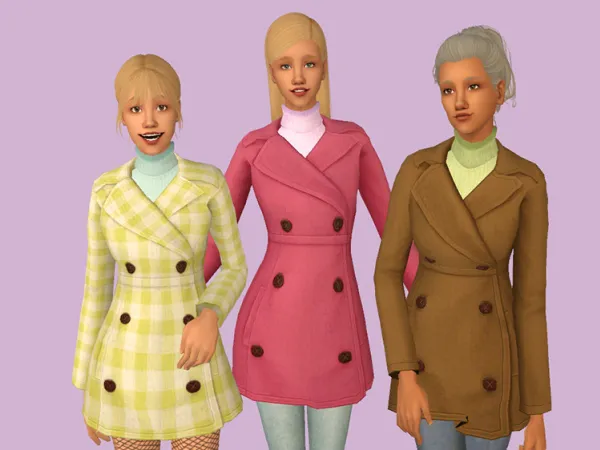 Pretty Pea Coat - The Sims 2 Custom Content