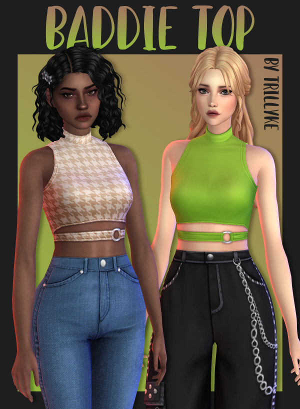 Maxis Match Baddie Top by simsfinds - The Sims 4 Custom Content