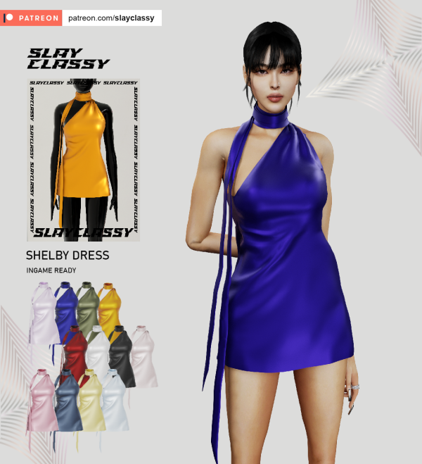 Alpha SC150 SHELBY DRESS by slayclassy - The Sims 4 Custom Content