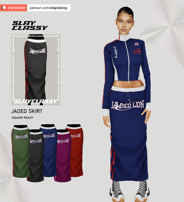 Alpha SC150 JADED SKIRT by slayclassy - The Sims 4 Custom Content