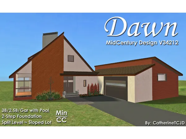 MidCentury Modern Design V34212 - The Sims 2 Custom Content