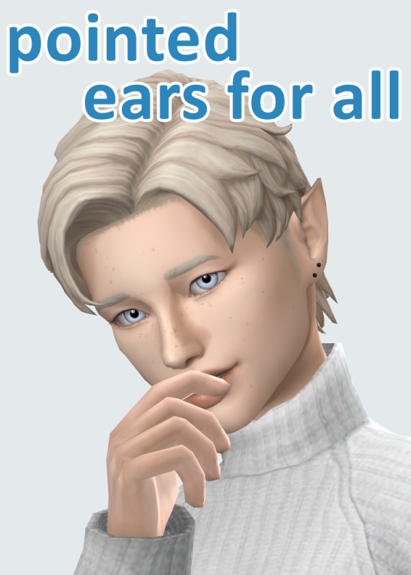 Maxis Match pointy ears for all (infants included) by simsfinds - The Sims 4 Custom Content